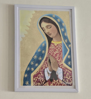 Cuadro Virgen de Guadalupe con hoja de oro